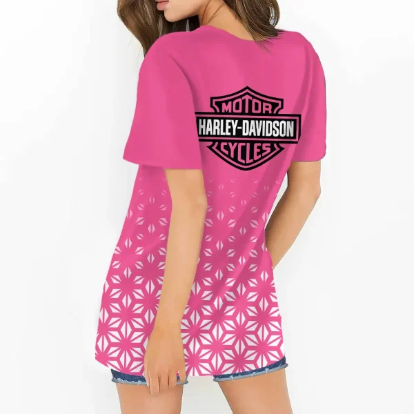 Harley Davidson Criss-Cross Hollow Out Women T-Shirt CBSCCHTS001 - Image 2