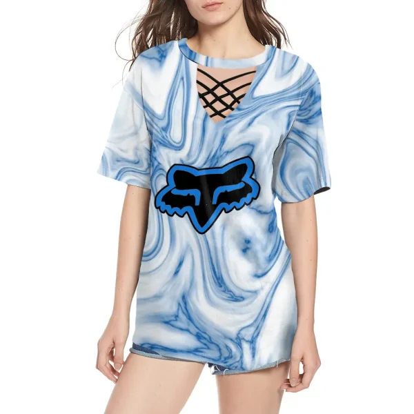 Fox Racing Criss-Cross Hollow Out Women T-Shirt CBSCCHTS003