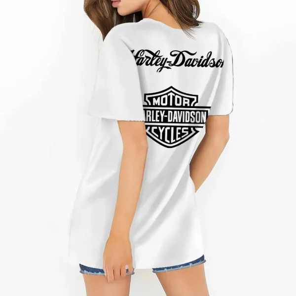 Harley Davidson Criss-Cross Hollow Out Women T-Shirt CBSCCHTS004 - Image 2