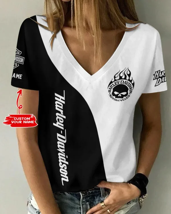 Harley Davidson Women's Swinging V-Neck Short Sleeve CBSWSVS038