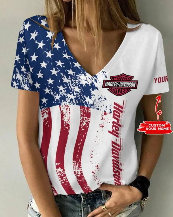 Harley Davidson Women's Swinging V-Neck Short Sleeve CBSWSVS039