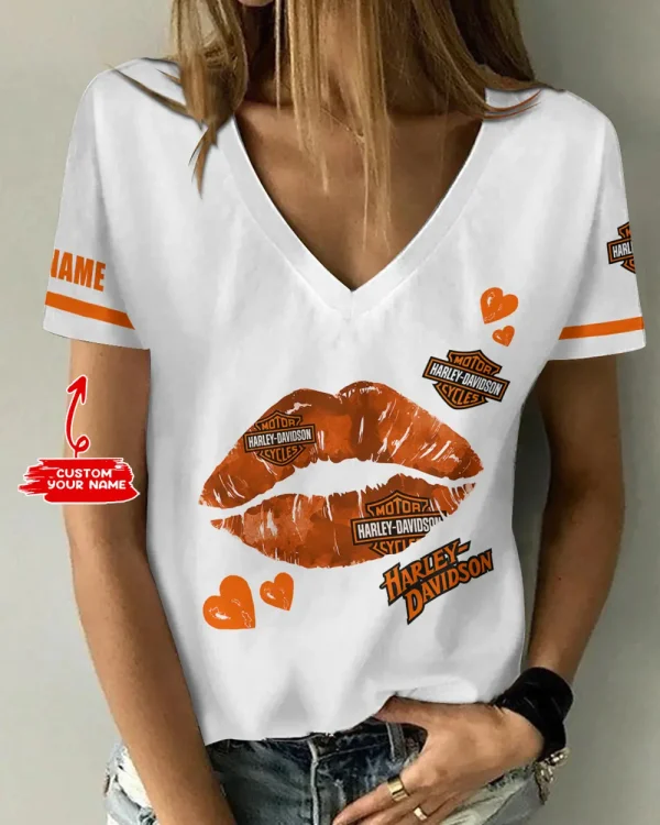 Harley Davidson Women's Swinging V-Neck Short Sleeve CBSWSVS045