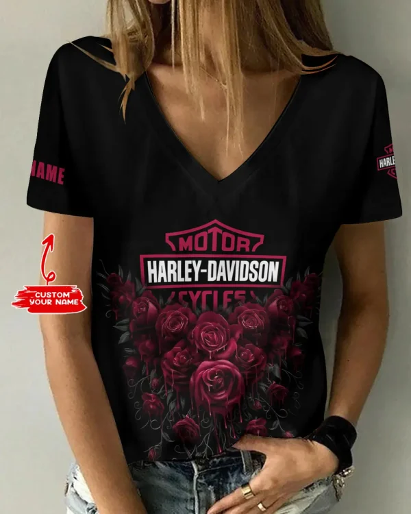 Harley Davidson Women's Swinging V-Neck Short Sleeve CBSWSVS047