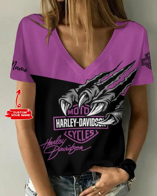 Harley Davidson Women's Swinging V-Neck Short Sleeve CBSWSVS049