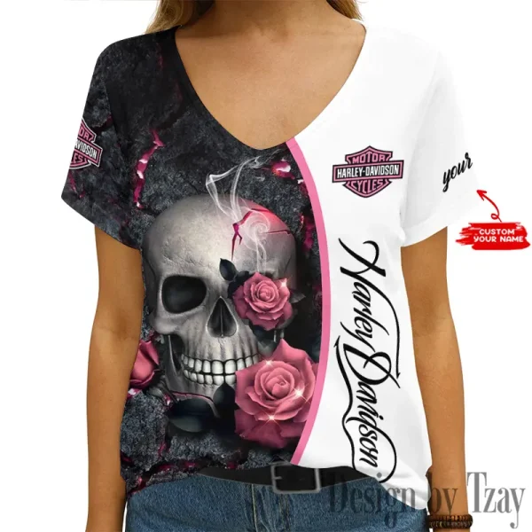 Harley Davidson Women's Swinging V-Neck Short Sleeve CBSWSVS050