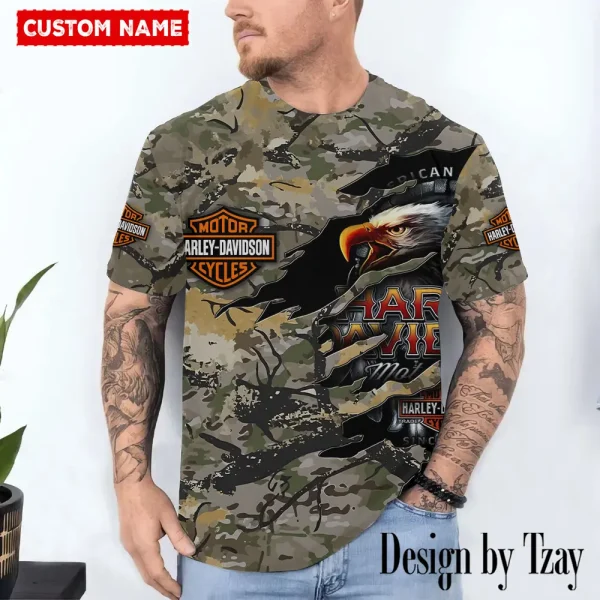 Harley Davidson Custom 3D Printed T-shirt Trending 2025 VDTS299