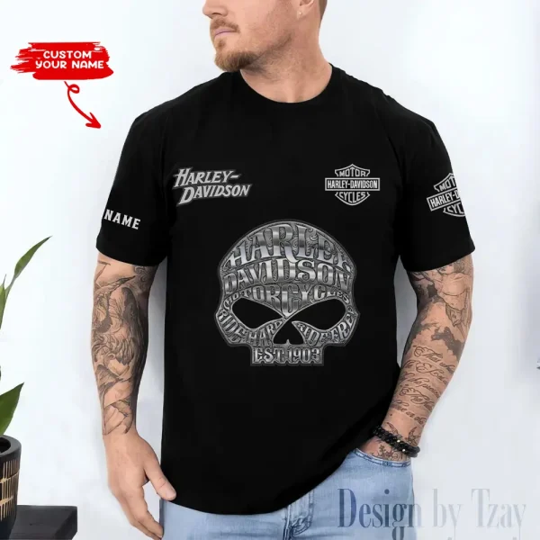 Harley Davidson Custom 3D Printed T-shirt Trending 2025 VDTS301