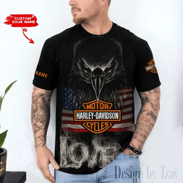 Harley Davidson Custom 3D Printed T-shirt Trending 2025 VDTS303
