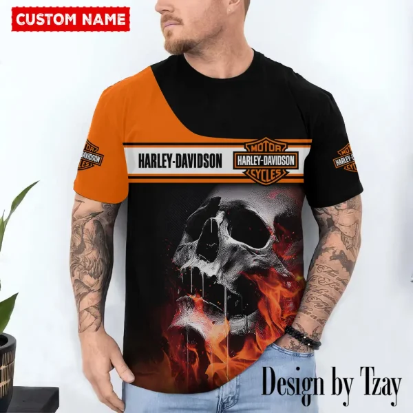 Harley Davidson Custom 3D Printed T-shirt Trending 2025 VDTS304