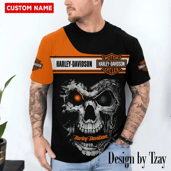 Harley Davidson Custom 3D Printed T-shirt Trending 2025 VDTS305
