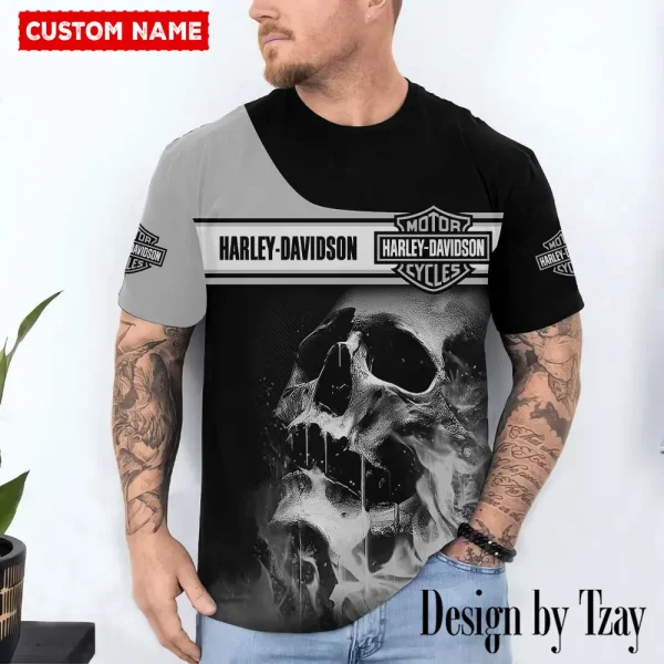 Harley Davidson Custom 3D Printed T-shirt Trending 2025 VDTS306