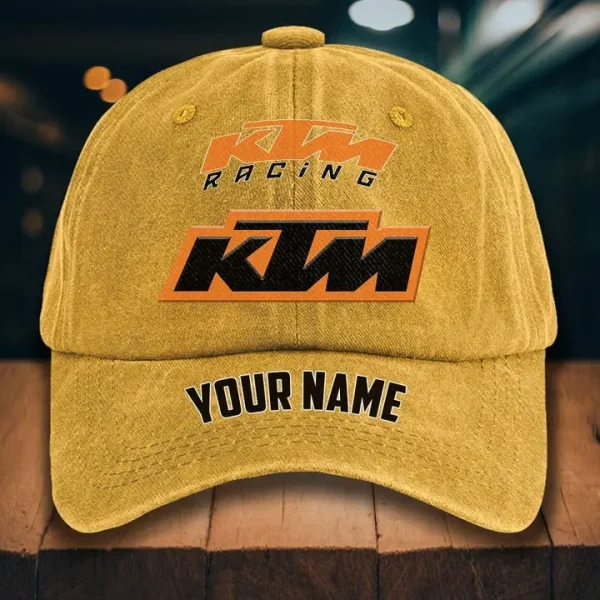 KTM Racing Washed Denim Hat - Image 2