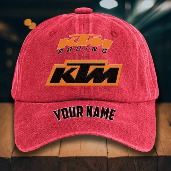 KTM Racing Washed Denim Hat - Image 3