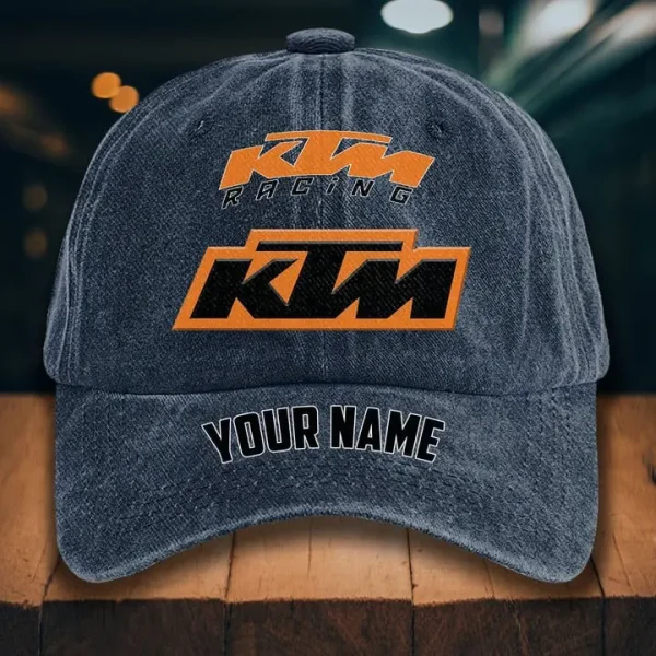 KTM Racing Washed Denim Hat - Image 4