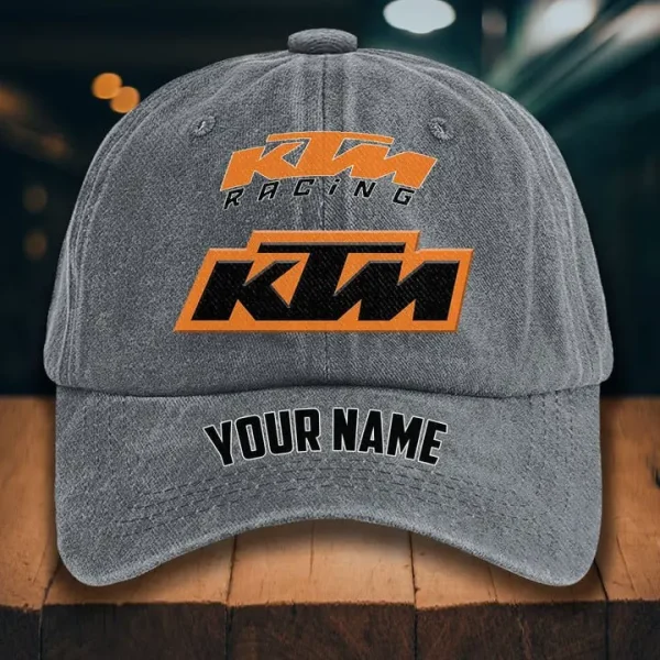 KTM Racing Washed Denim Hat - Image 5