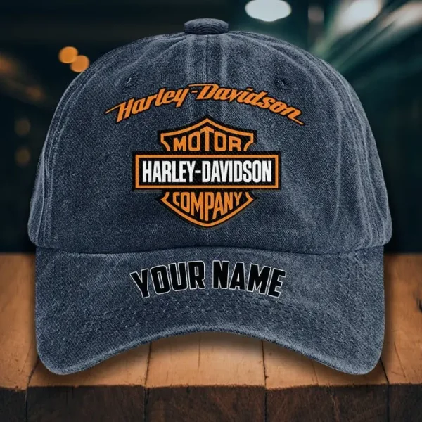 Harley Davidson Washed Denim Hat - Image 4