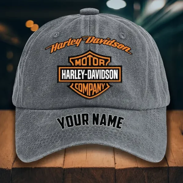 Harley Davidson Washed Denim Hat - Image 5