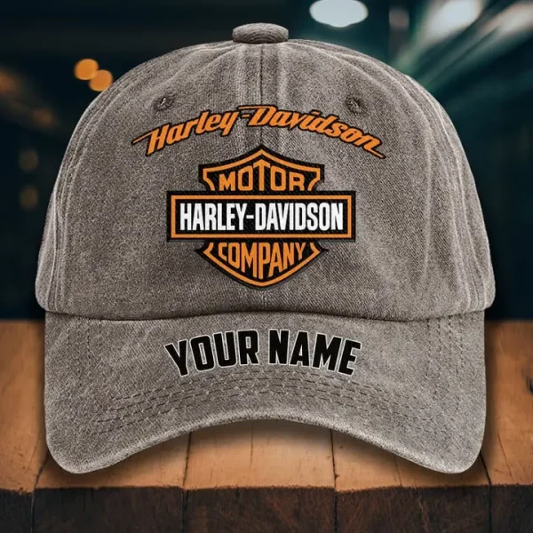 Harley Davidson Washed Denim Hat - Image 6
