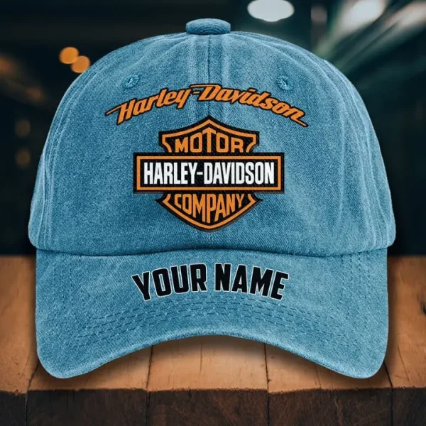 Harley Davidson Washed Denim Hat - Image 7