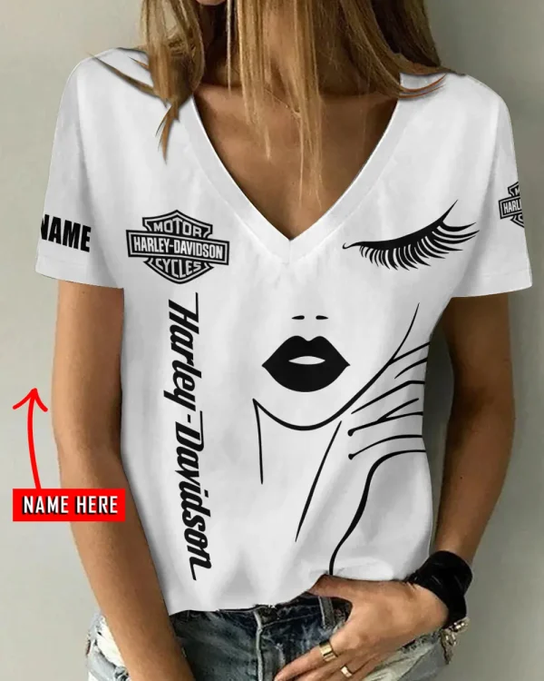 Harley Davidson Women's Swinging V-Neck Short Sleeve CBSWSVS054