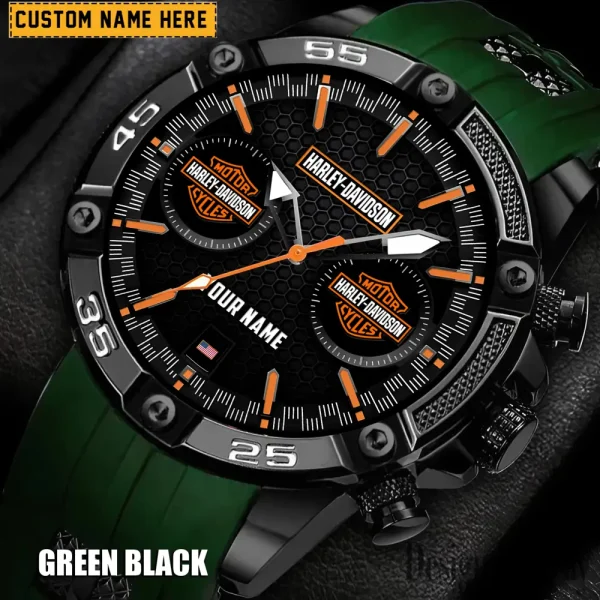 Harley Davidson Men's Silicon Strap Watch New 2025 CBSSSFWW003