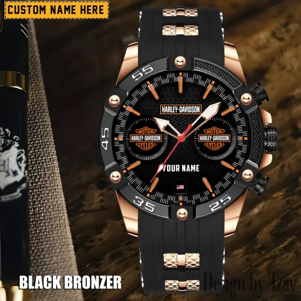 Harley Davidson Men's Silicon Strap Watch New 2025 CBSSSFWW003