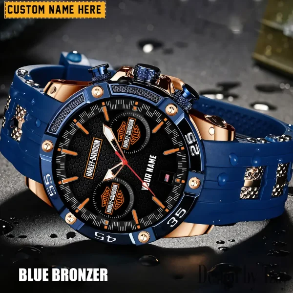 Harley Davidson Men's Silicon Strap Watch New 2025 CBSSSFWW003