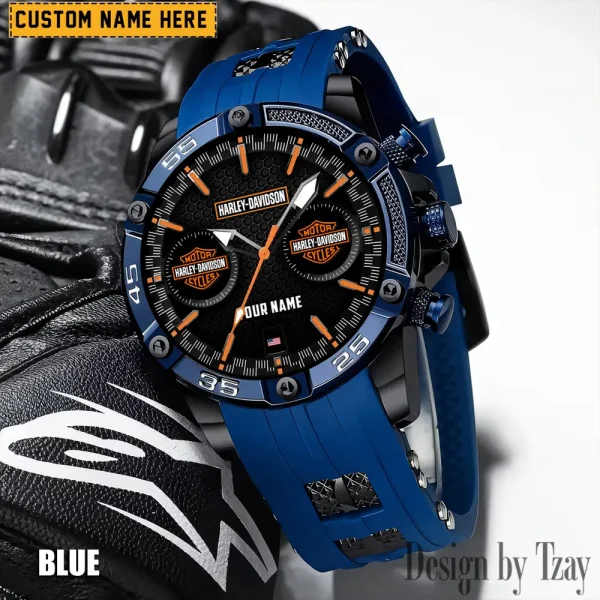 Harley Davidson Men's Silicon Strap Watch New 2025 CBSSSFWW003