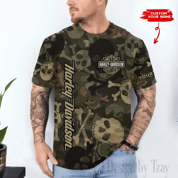 Harley Davidson Custom 3D Printed T-shirt Trending 2025 VDTS309