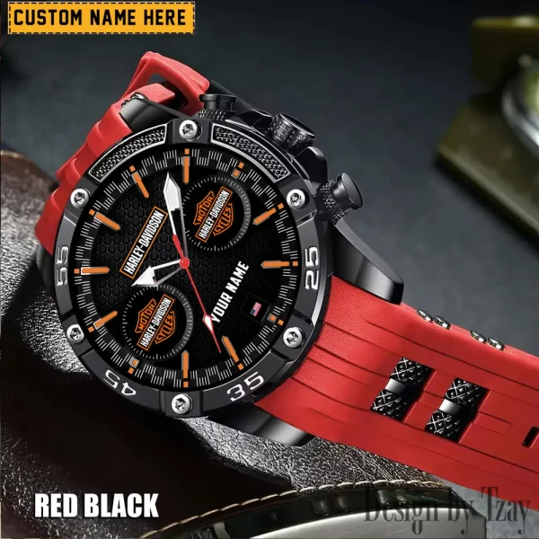 Harley Davidson Men's Silicon Strap Watch New 2025 CBSSSFWW003