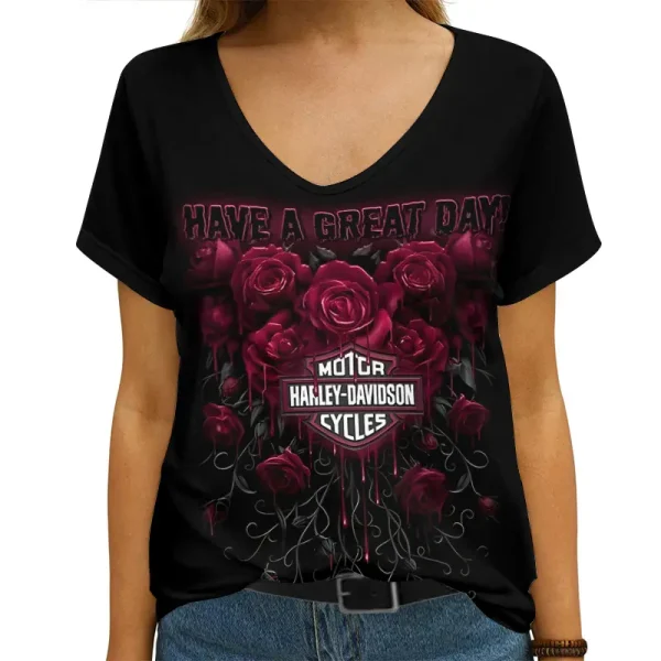 Harley Davidson Women's Swinging V-Neck Short Sleeve CBSWSVS055