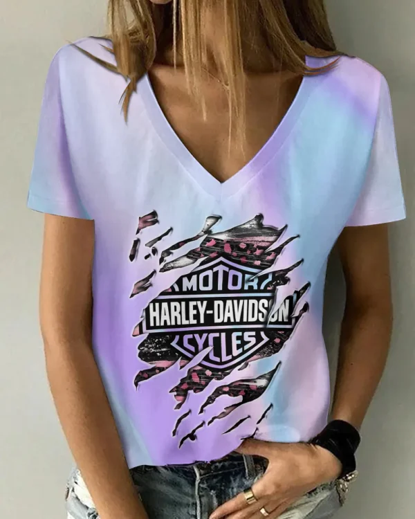 Harley Davidson Women's Swinging V-Neck Short Sleeve CBSWSVS057
