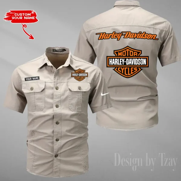 Harley Davidson Military Cargo Cotton Shirts New 2025 CSBCCS001 - Image 2