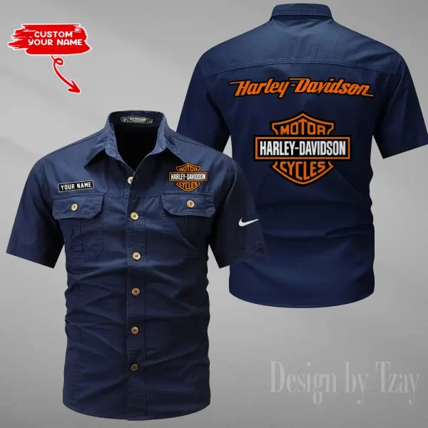 Harley Davidson Military Cargo Cotton Shirts New 2025 CSBCCS001 - Image 4