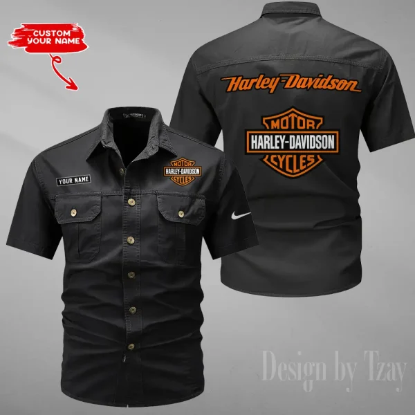 Harley Davidson Military Cargo Cotton Shirts New 2025 CSBCCS001 - Image 6