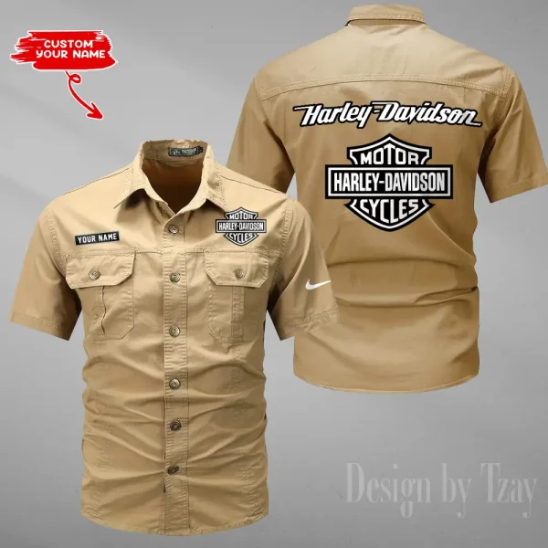 Harley Davidson Military Cargo Cotton Shirts New 2025 CSBCCS002 - Image 2