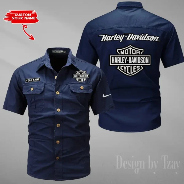 Harley Davidson Military Cargo Cotton Shirts New 2025 CSBCCS002 - Image 3