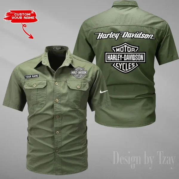 Harley Davidson Military Cargo Cotton Shirts New 2025 CSBCCS002 - Image 4