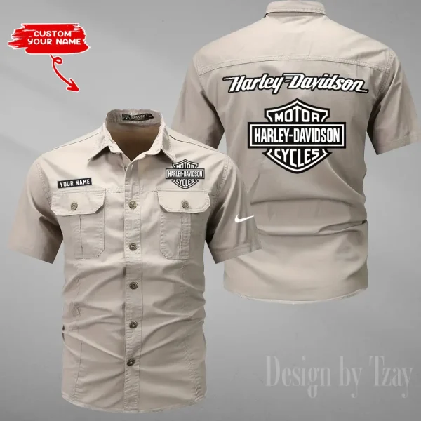 Harley Davidson Military Cargo Cotton Shirts New 2025 CSBCCS002 - Image 5