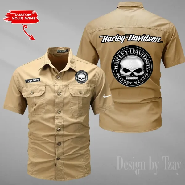 Harley Davidson Military Cargo Cotton Shirts New 2025 CSBCCS003 - Image 2