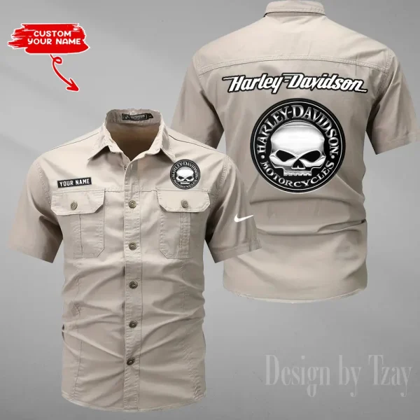 Harley Davidson Military Cargo Cotton Shirts New 2025 CSBCCS003 - Image 5