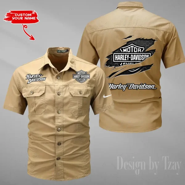 Harley Davidson Military Cargo Cotton Shirts New 2025 CSBCCS004 - Image 2