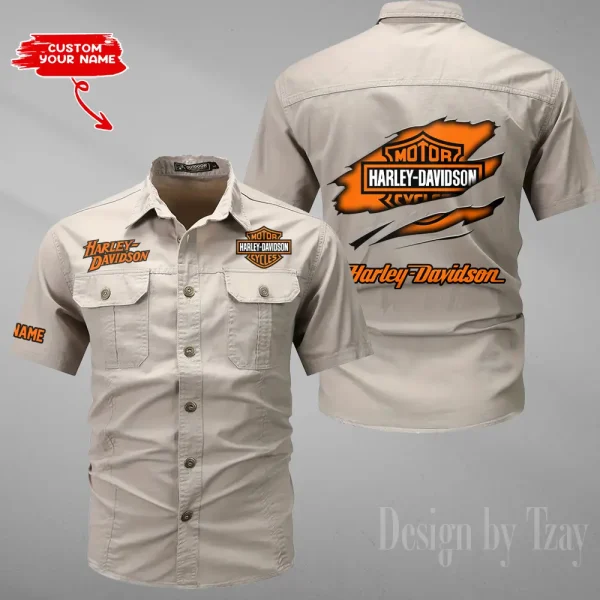 Harley Davidson Military Cargo Cotton Shirts New 2025 CSBCCS005 - Image 5