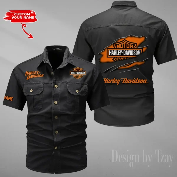 Harley Davidson Military Cargo Cotton Shirts New 2025 CSBCCS005 - Image 6