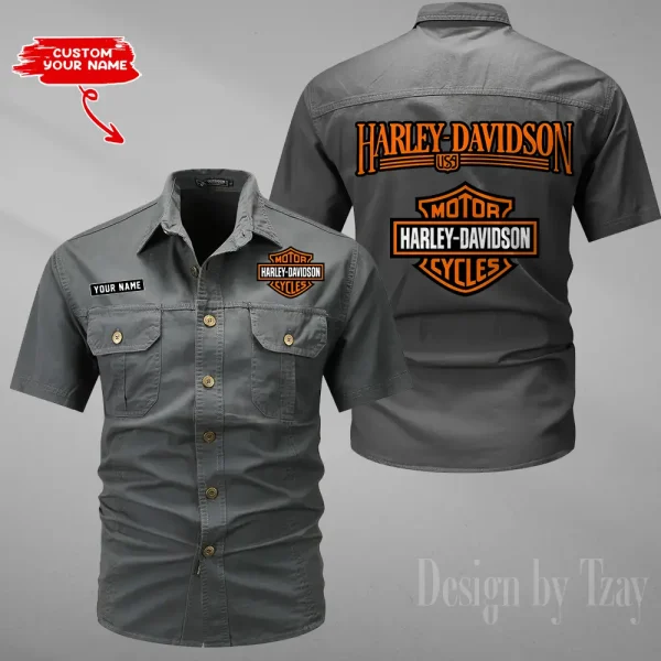 Harley Davidson Military Cargo Cotton Shirts New 2025 CSBCCS006