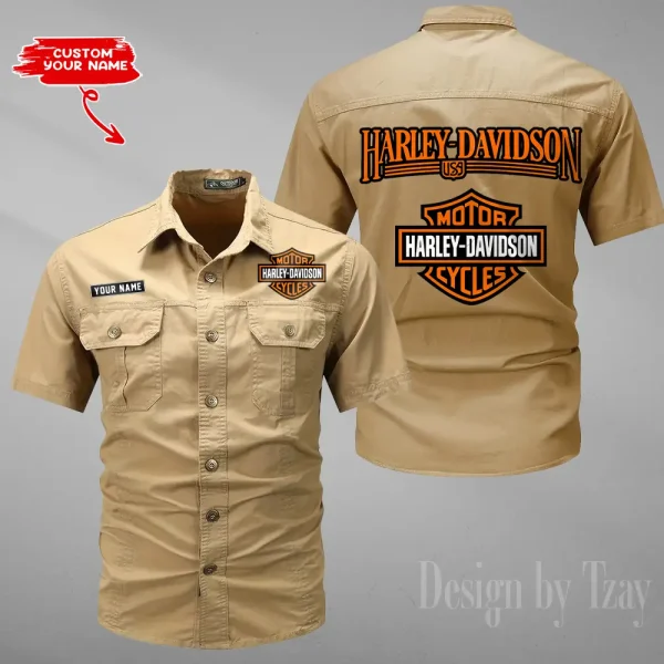 Harley Davidson Military Cargo Cotton Shirts New 2025 CSBCCS006 - Image 2
