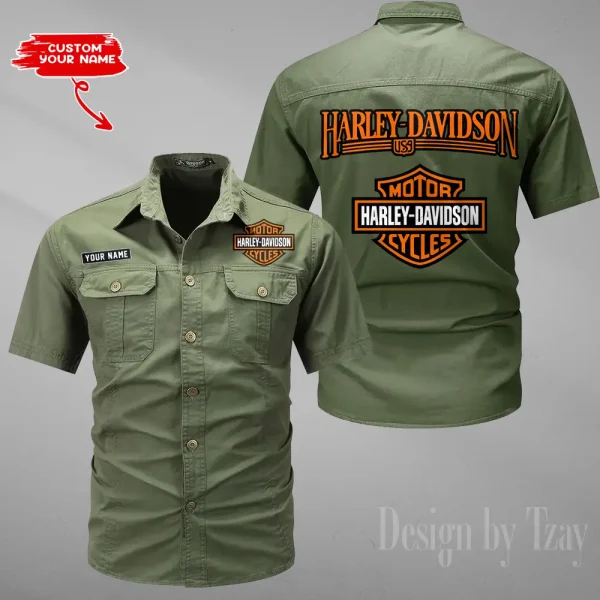 Harley Davidson Military Cargo Cotton Shirts New 2025 CSBCCS006 - Image 4