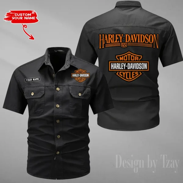 Harley Davidson Military Cargo Cotton Shirts New 2025 CSBCCS006 - Image 6