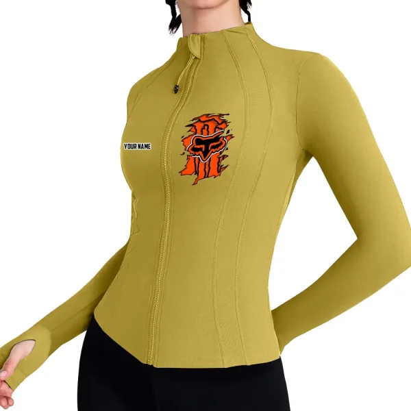 Fox Racing Women's Full Zip Athletic Jacket Long Sleeve Double Lined Jacket New 2025 CBSWAJ007