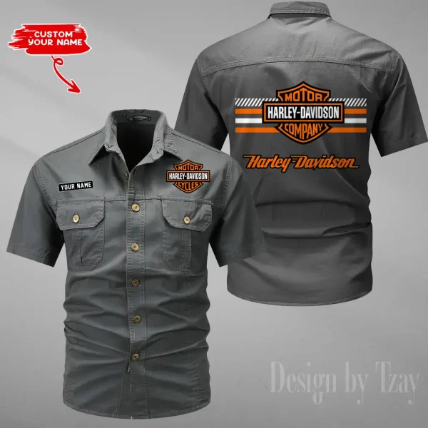 Harley Davidson Military Cargo Cotton Shirts New 2025 CSBCCS007